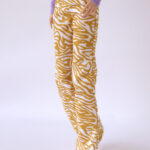Mustard yellow and white pants for Poppy or Barbie (see description)