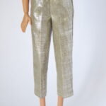 Silver linen cropped pants for Poppy Parker, NU.Face or Barbie (see description)